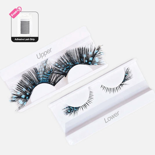 Upper & Lower Butterfly Feather Cosplay Lashes Set