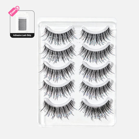 Glitter False Eyelashes 5 Pairs | Barbie Collection