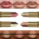 4-Piece Glitter Metallic Two-Tone Matte Pearlescent Lipstick Set