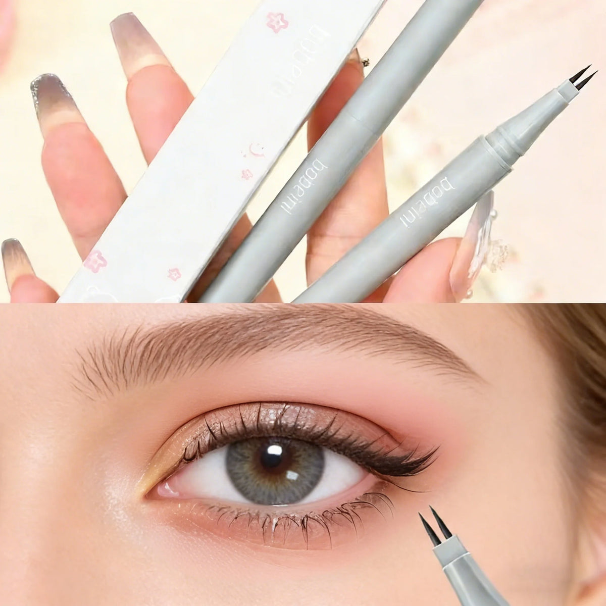Double-Claw Waterproof Liquid Lower Eyelash Eyeliner Pen