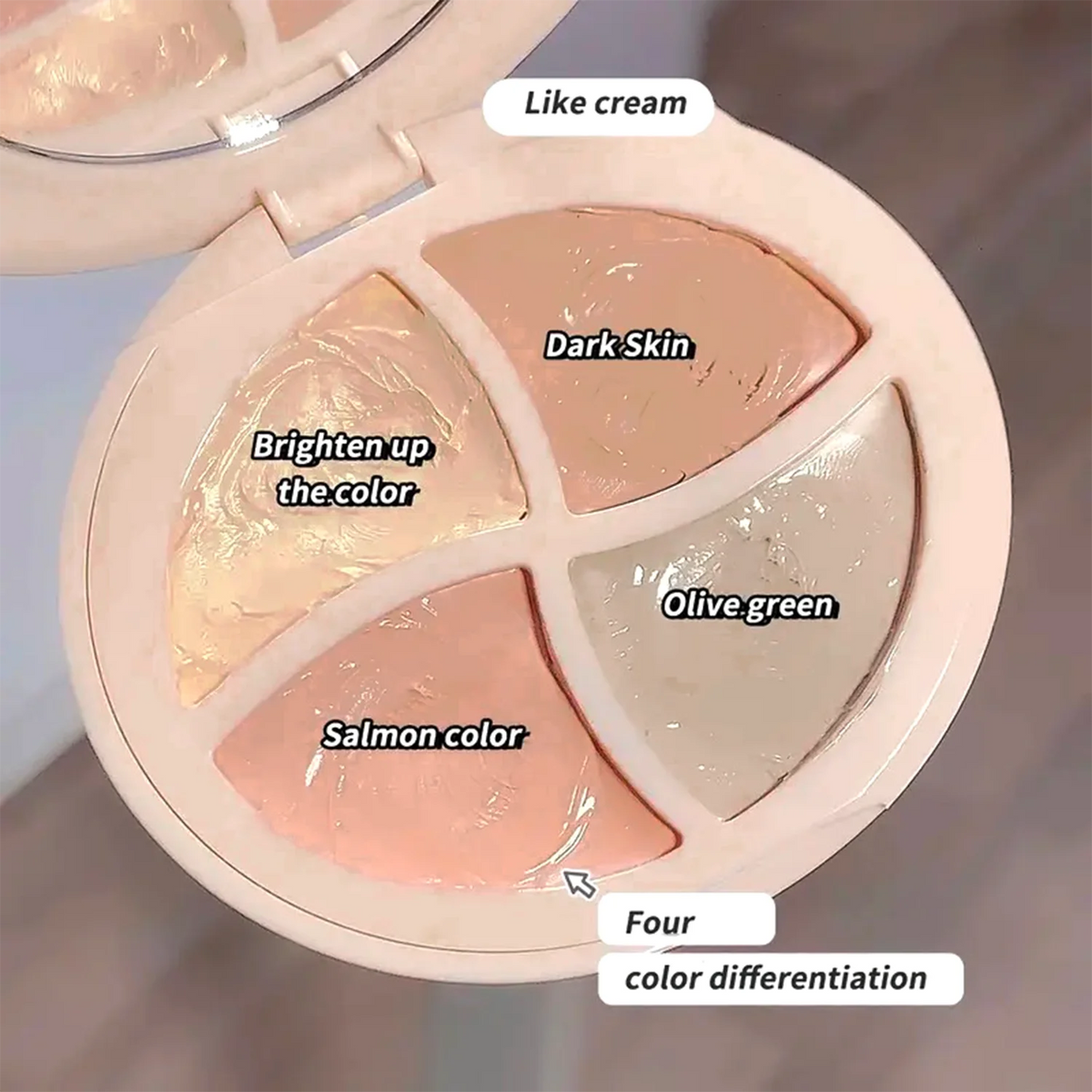 Four-Color Moisturizing Concealer and Contouring Palette