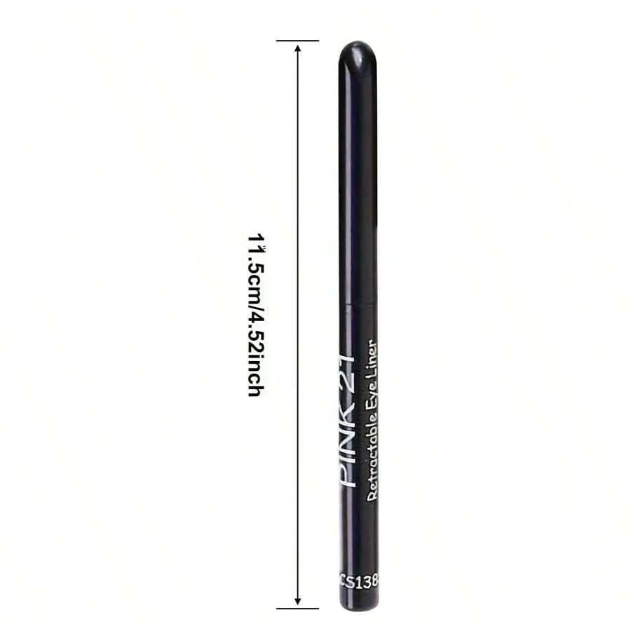 3-Piece Waterproof Long-Lasting Black Eyeliner Pencil Set