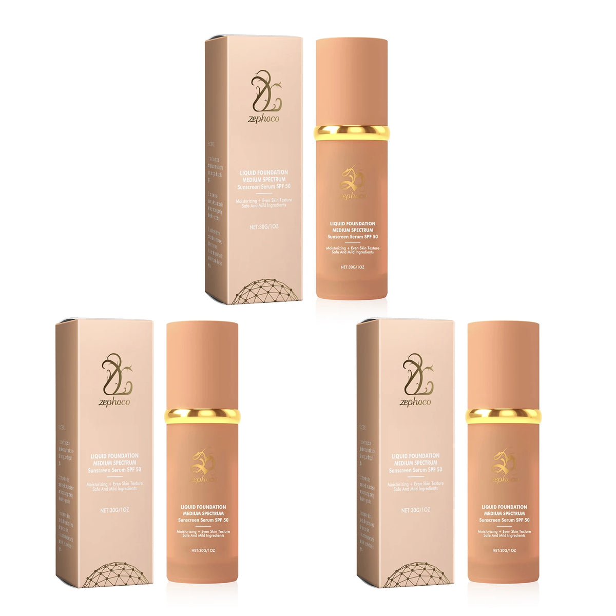 Color Changing Liquid Foundation SPF 50+ Full Coverage Concealer