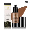 4-Piece Face Makeup Set with Foundation, Eyebrow Pencil, Lipstick, and Powder