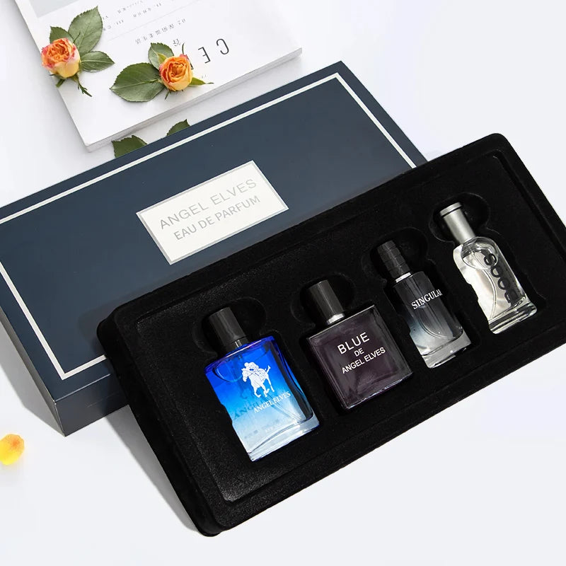 4-Piece Men's Pheromone Cologne Gift Set, Vanilla Scented (4 x 30ml)