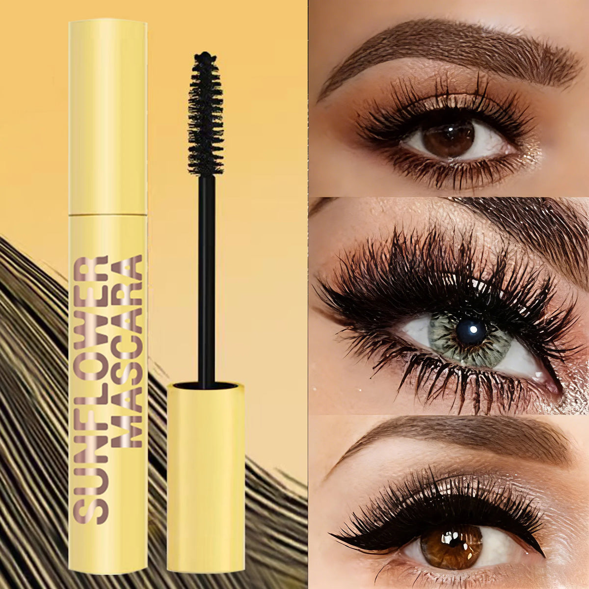 Waterproof Slim Volume Mascara - Long-Lasting Black Curls