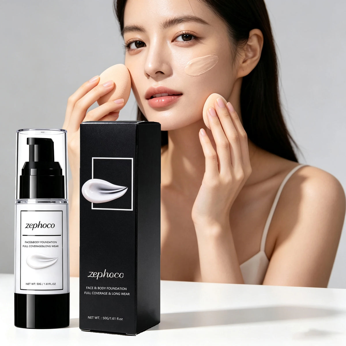 50g Full Coverage Matte Face & Body Foundation Liquid