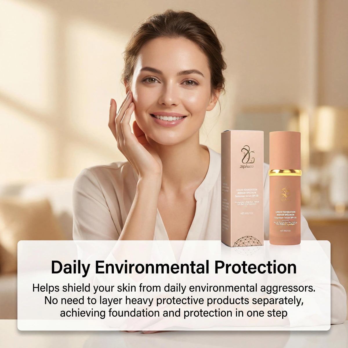 Color Changing Liquid Foundation SPF 50+ Full Coverage Concealer