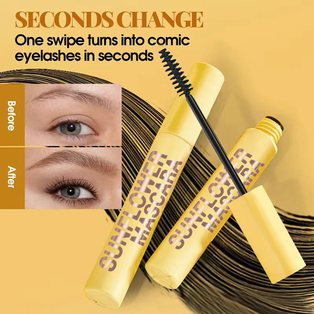Waterproof Slim Volume Mascara - Long-Lasting Black Curls