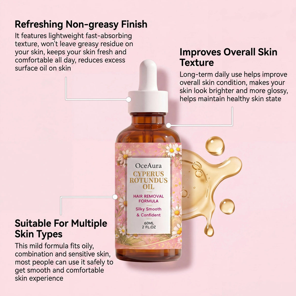 Oceaura Rotundus Hair Removal Care Essential Oil