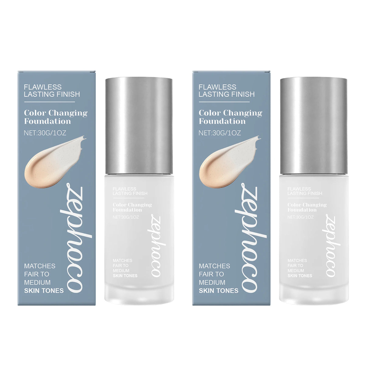 Color Changing Waterproof Foundation for Fair to Medium Skin Tones