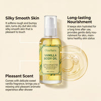 OceAura Vanilla Moisturizing Body Oil with Long Lasting Fragrance