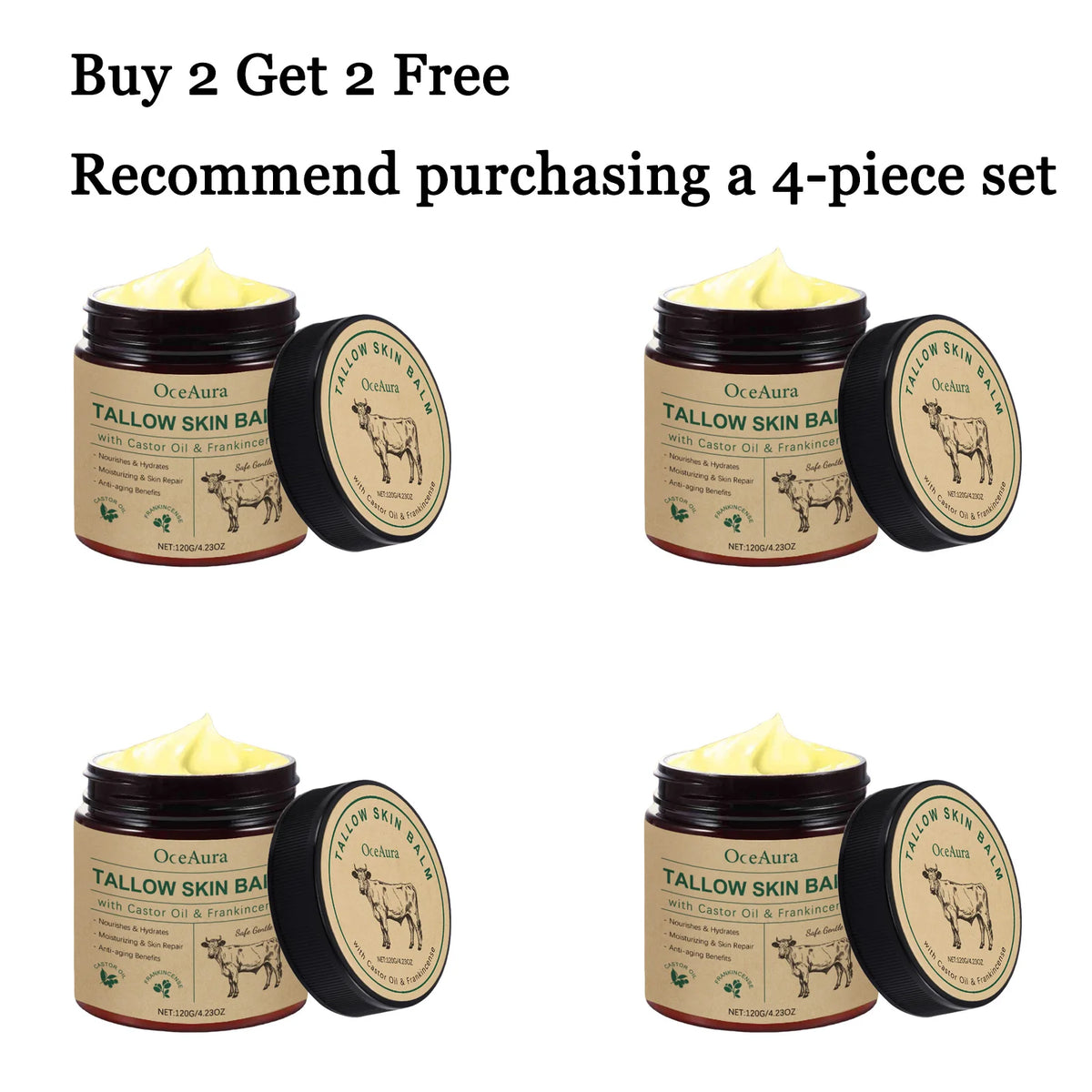 120g Deep Moisturizing and Nourishing Body Tallow Balm