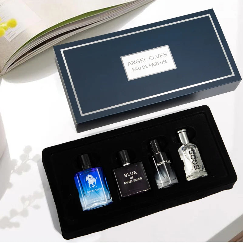 4-Piece Men's Pheromone Cologne Gift Set, Vanilla Scented (4 x 30ml)