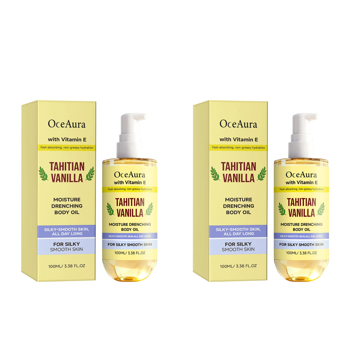 OceAura Vanilla Moisturizing Body Oil with Long Lasting Fragrance