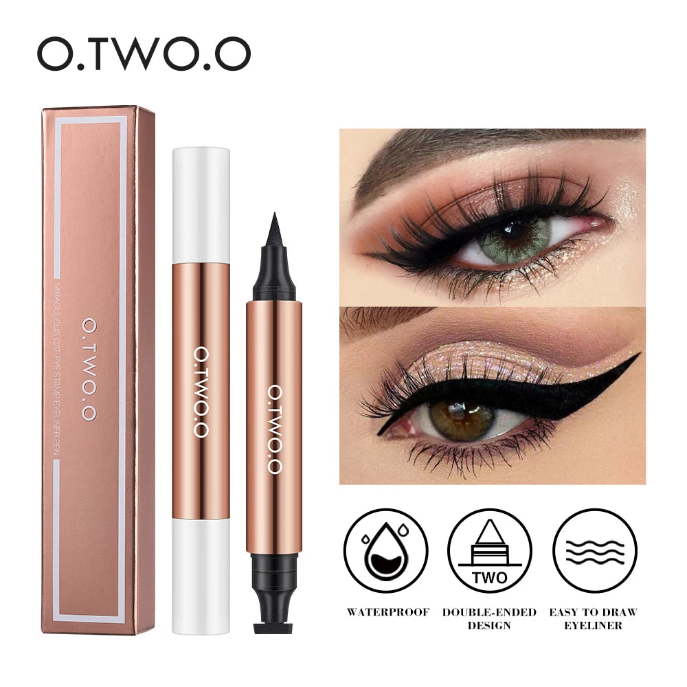 Double-ended Waterproof Eyeliner Stamp Pen