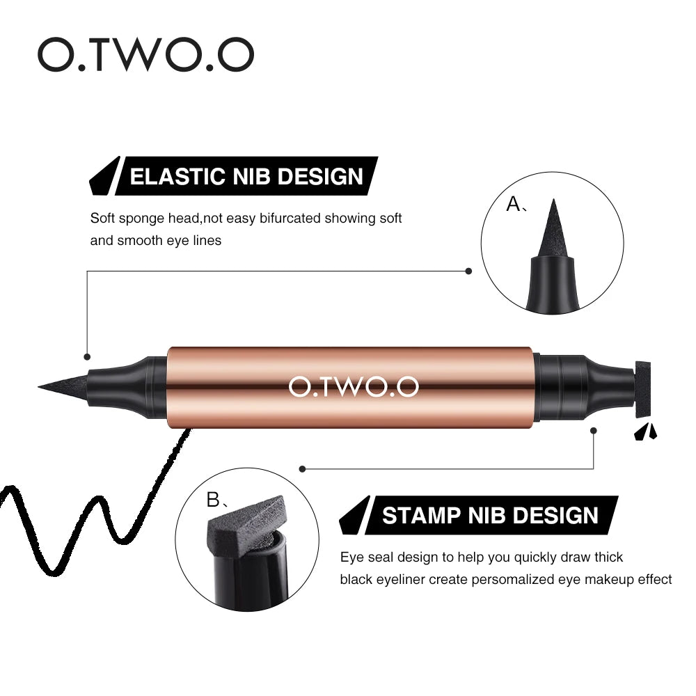 Double-ended Waterproof Eyeliner Stamp Pen
