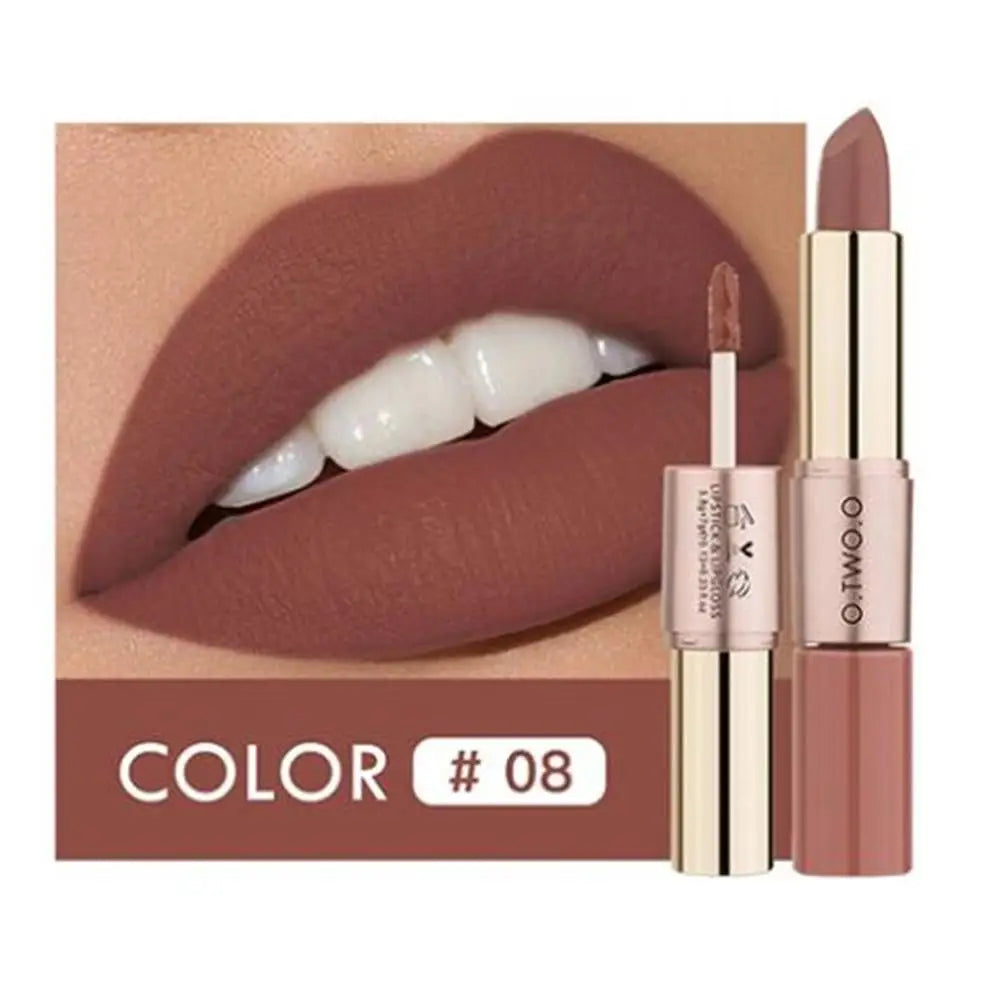 O.TWO.O 2-in-1 Waterproof Matte Lipstick and Lip Gloss