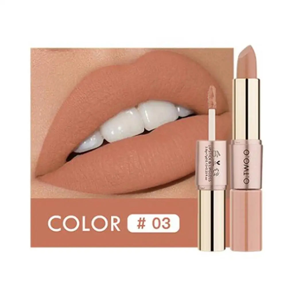 O.TWO.O 2-in-1 Waterproof Matte Lipstick and Lip Gloss