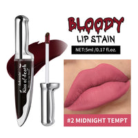 Bloody Gothic Matte Lip Stain for Halloween Cosplay Makeup