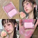 High Gloss Moisturizing Cream Blush and Lipstick with Puff