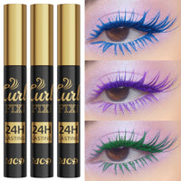 3-Piece Colorful 3D Silk Fiber Waterproof Mascara Set (Blue, Green, Purple)