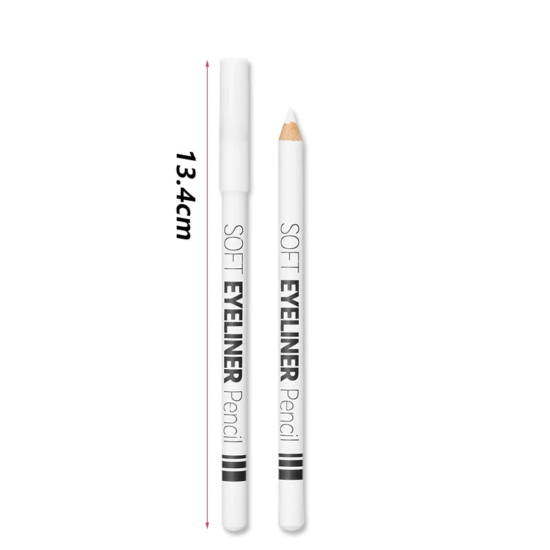 Smooth Waterproof White Eyeliner Pencil Long-Lasting Eye Brightener