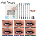 ART VALUE 6-Color Matte and Shimmer Eyeliner Pencil Set