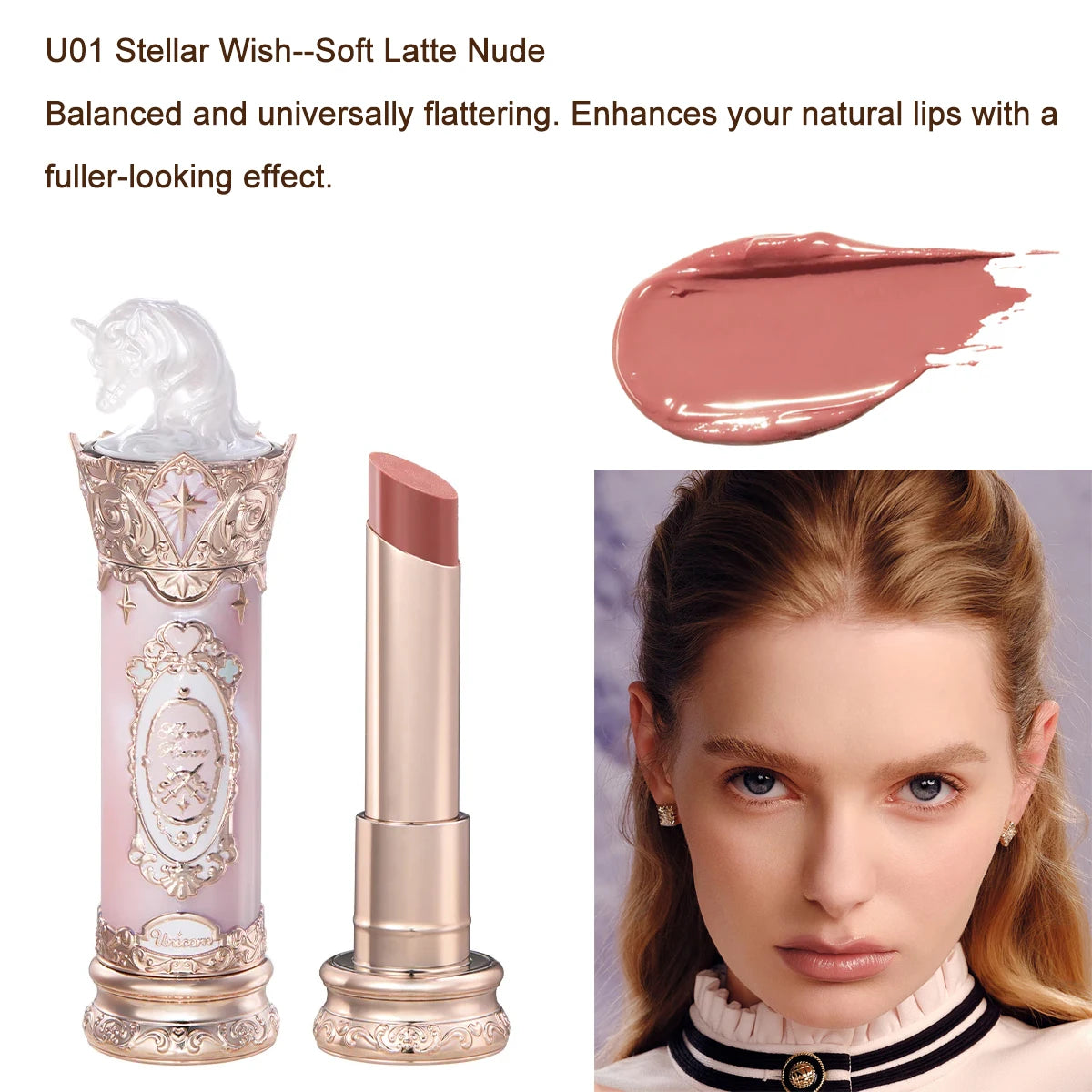 Knight Unicorn Makeup Set with Eyeshadow, Blush, Lipstick and Loose Powder