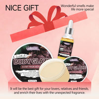 Women's Fragrance Set with Body Drops, Body Glaze, and Roll-on