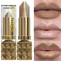 Long-Lasting Glitter Metallic Two-Tone Matte Lipstick