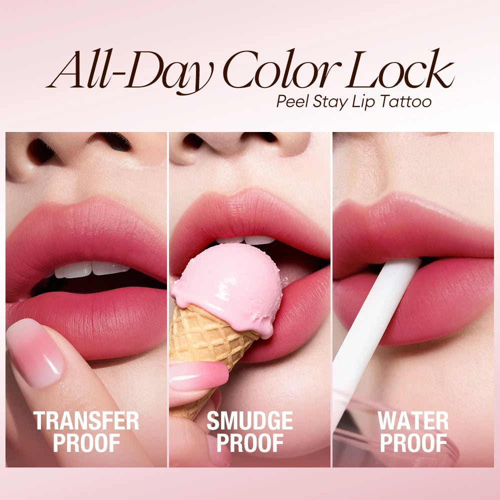 Peel-Off Lip Stain Waterproof Highly Pigmented Lip Tint