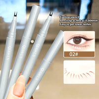 Double Forked Tip Waterproof Lower Lash and Liquid Eyeliner Pen