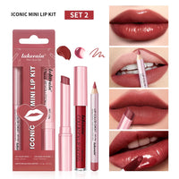 3-Piece Waterproof Matte Lipliner and Lipstick Set
