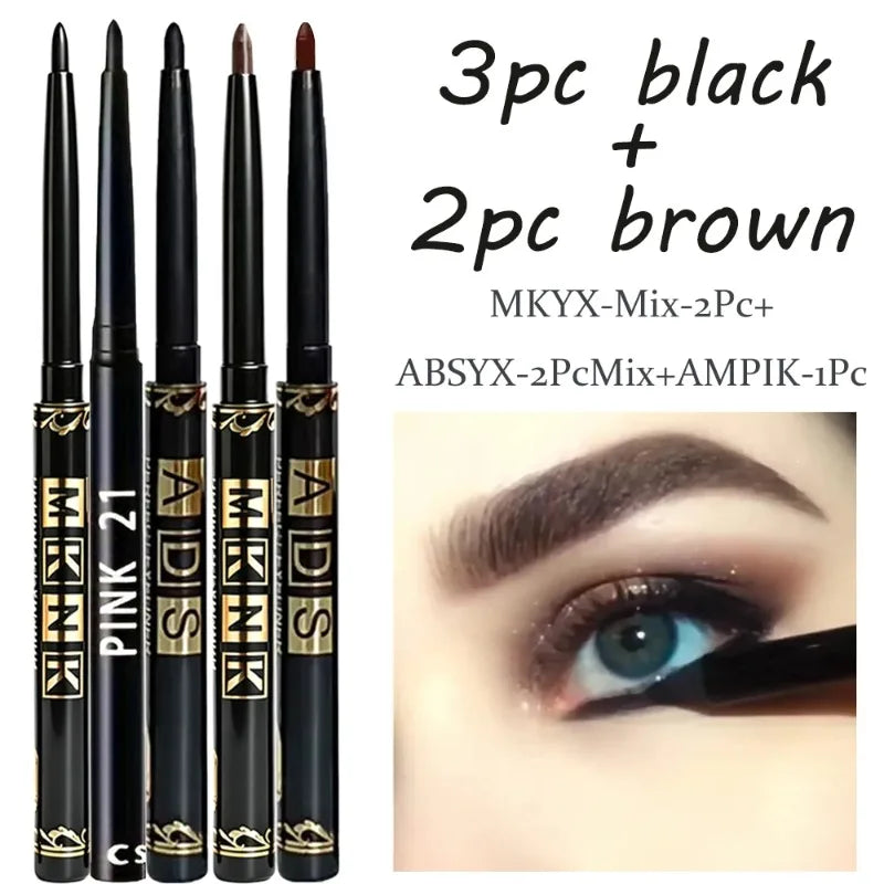 Waterproof Smudge-Proof Black Gel Eyeliner Pencil
