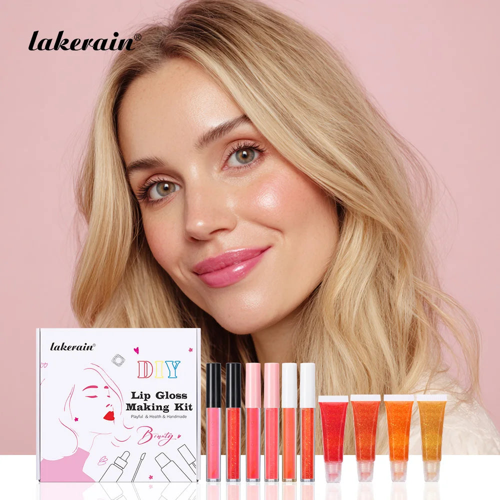 DIY Lip Gloss Making Kit with Base, Glitter and Tubes
