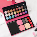 33-Color Portable Makeup Palette with Mirror, Blush, and Lipstick