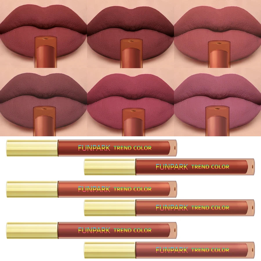 6 Colors Matte Velvet Waterproof Liquid Lipstick Set