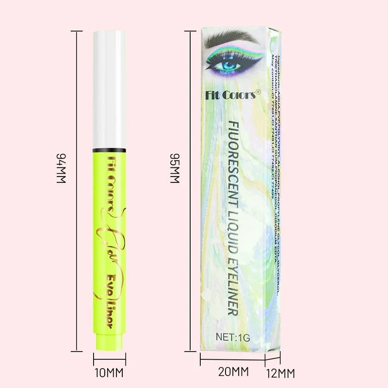 UV Fluorescent Glow Liquid Eyeliner and Neon Face Paint Pen