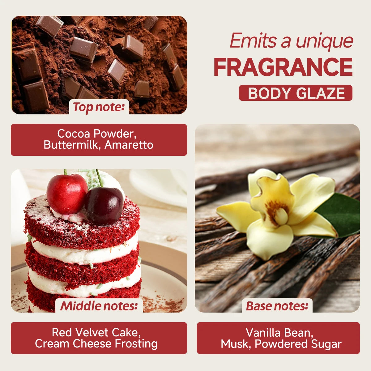 Red Velvet Body Glaze Moisturizing Skin Repair