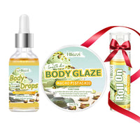 Pistachio Body Oil and Glaze Set with Roller Oil