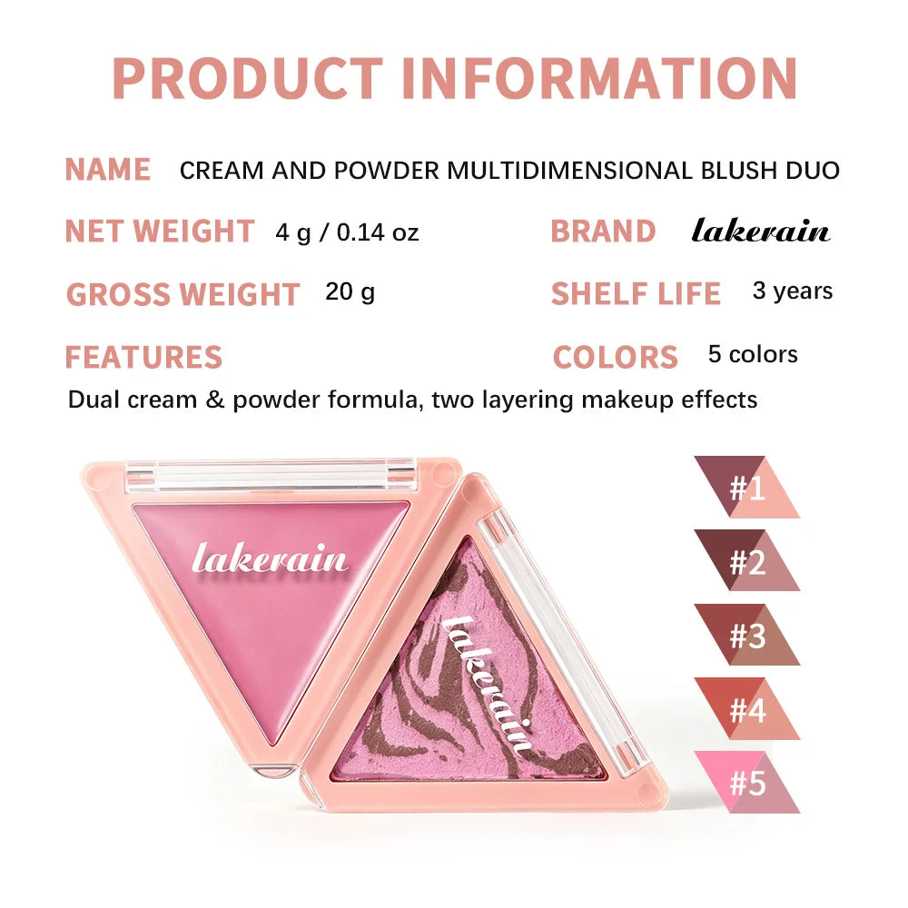 Triangle Two Tone Cream and Powder Blush Palette