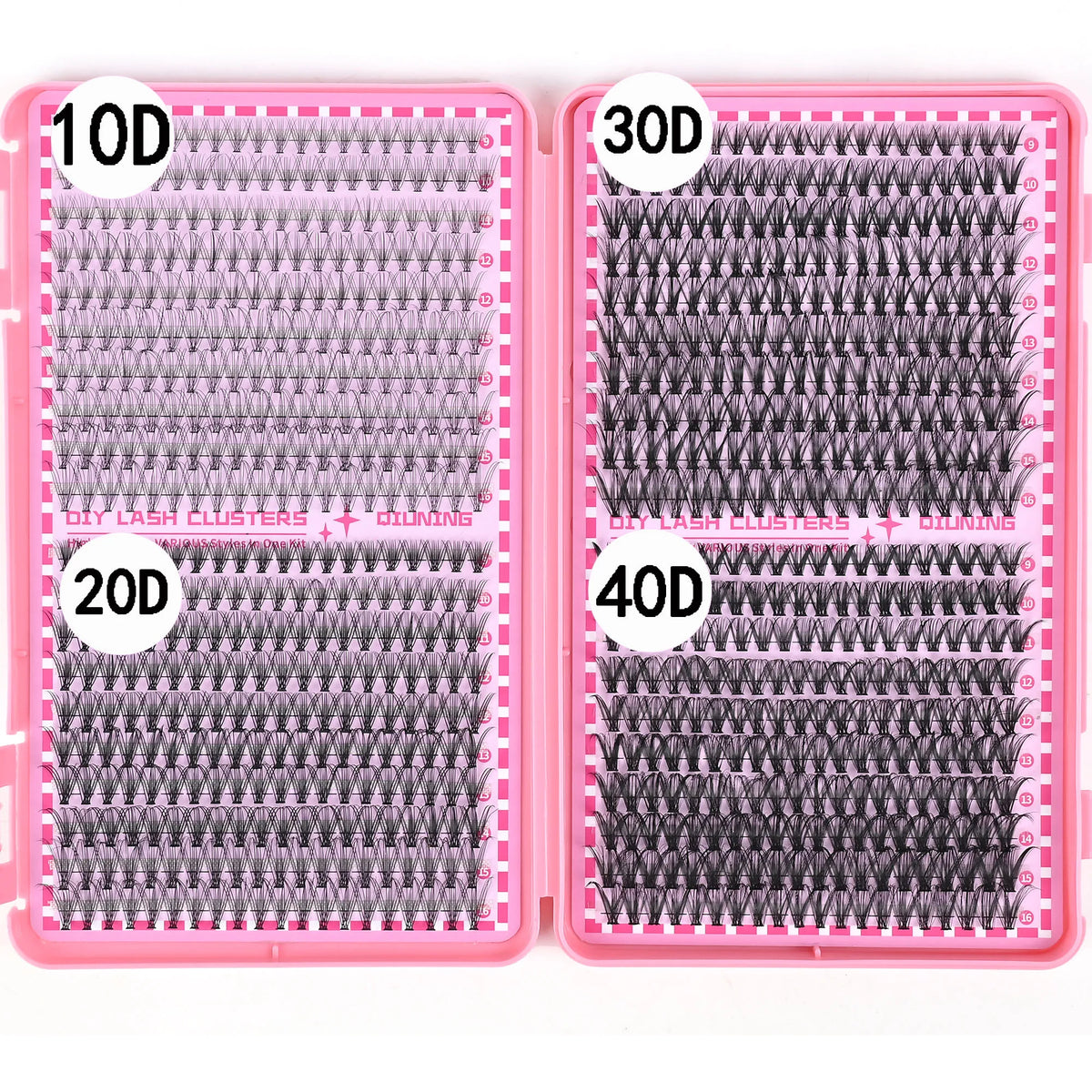 800PCS DIY Lash Cluster Extension Kit with Bond, Seal, and Tweezers