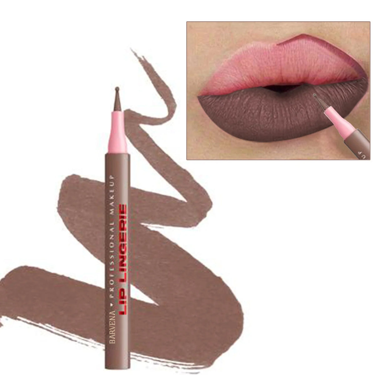 6-Color Matte Waterproof Lip Liner Pencil Set