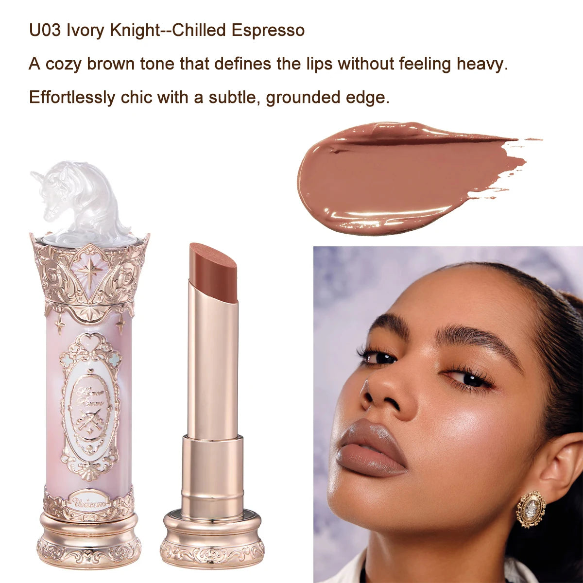 Knight Unicorn Makeup Set with Eyeshadow, Blush, Lipstick and Loose Powder