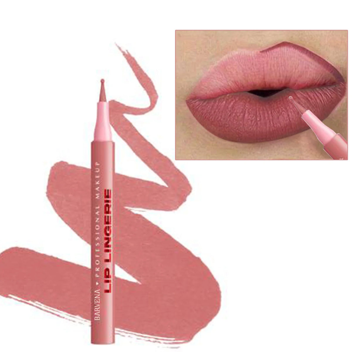 6-Color Matte Waterproof Lip Liner Pencil Set
