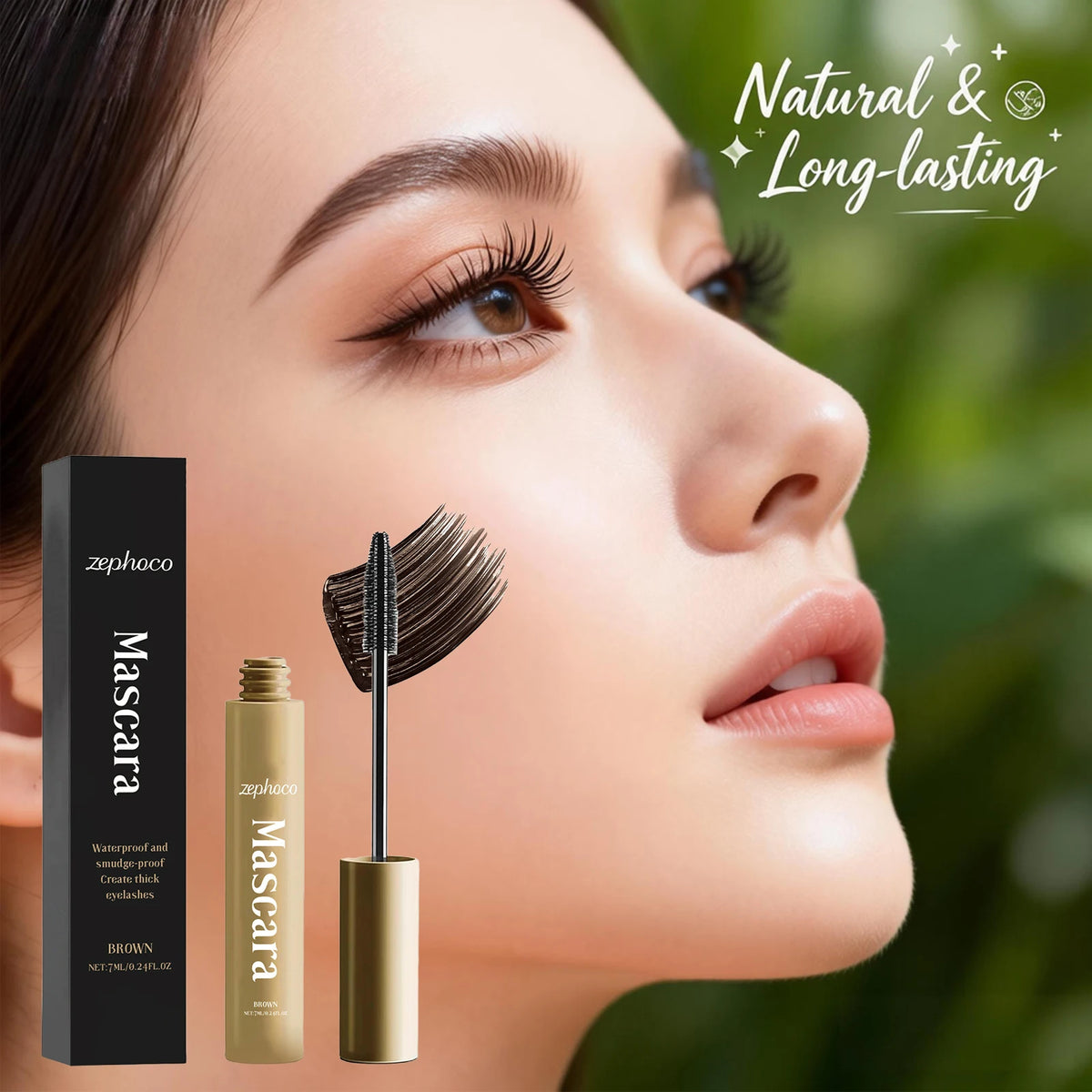 Waterproof Brown Lengthening and Curling Mascara