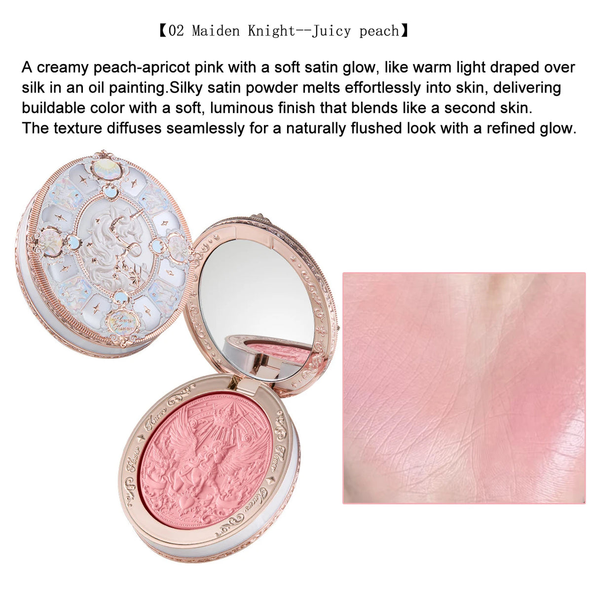 Knight Unicorn Makeup Set with Eyeshadow, Blush, Lipstick and Loose Powder