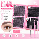 800PCS DIY Lash Cluster Extension Kit with Bond, Seal, and Tweezers