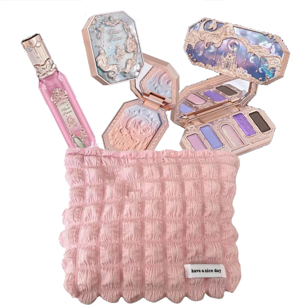 Moonlit Mermaid Makeup Set with Eyeshadow, Blush, Lip Gloss and Bag